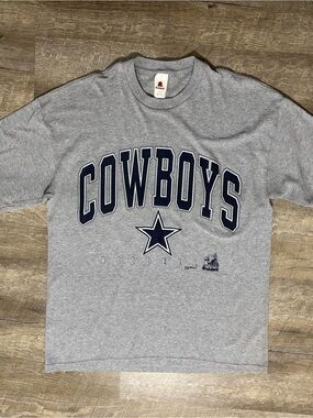 Vintage Dallas Cowboys Shirt Men's L Riddell Spell Out Made in USA 90's 1998 NFL